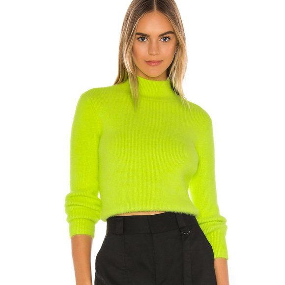 H:OURS neon green mabel sweater